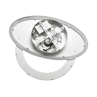 Ventilador de Techo con Luminario LED de 110 V CA 50/60 Hz / 88 W / 3 Tonos de Luz (6500 - 4 000 - 2 700 K) / Con giro 360° / Diámetro 550 mm / 6 Velocidades / Dimeable.