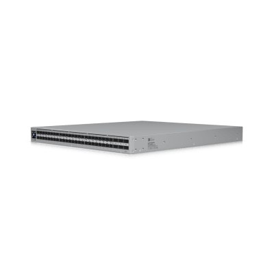 UniFi Switch Enterprise Campus Aggregation, Capa 3, 48 puertos Etherlighting SFP28 de 25G, 6 puertos QSFP28 de 100G, 5 abanicos, ruteo dinámico BGP, doble fuente redundante, alta disponibilidad, enlace multichasis (MC-LAG)