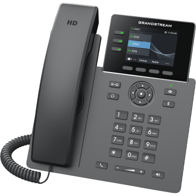 Teléfono IP Grado Operador / 3 Líneas / 12 Botones Virtuales Multiuso / Pantalla LCD 2.8 Pulgadas / Puertos Gigabit con PoE / Audio HD / Compatible con GDMS Teléfono IP Grado Operador / 3 Líneas / 12 Botones Virtuales Multiuso / Pantalla LCD 2.8 Pulgadas / Puertos Gigabit con PoE / Audio HD / Compatible con GDMS