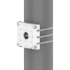 Soporte de Poste / Montura de Aluminio / Color Blanco / Carga Máxima 40 kg / Certificaciones FCC-CE-EAC-UL