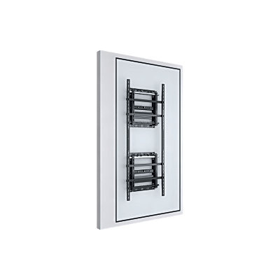 Soporte Estructural Modular para Pantallas | Altura Ajustable de 200 mm a 1600 mm | Ancho 600 mm | Profundidad 134 mm a 300 mm | Diseño Metálico| Compatible con Diferentes Tamaños de Pantallas |Soporta Formato Horizontal y Vertical.
