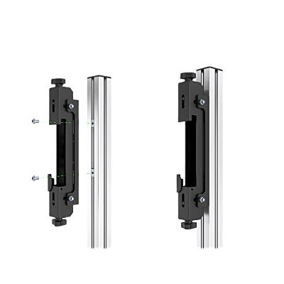 Accesorio_ Riel de Aluminio con longitud de 2380mm| Compatible con estructura para Videowall | Diseño Modular | Incluye Tapas de Riel