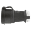 Conector Hembra con Bloqueo de Media Vuelta / 30 A 480 V CA / 3 Polos Trifásico / NEMA L16-30R / Terminal de Tornillo / Cubierta Hermética Negra / Color Blanco y Negro.