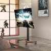 Soporte Móvil para Pantalla | Compatibilidad VESA 200x200 hasta 600x400 / Ruedas con Frenos / Ajuste de Altura y Ángulo / Soporte para TV de hasta 55 Pulgadas / Capacidad de Peso 35 kg