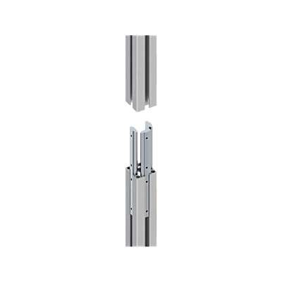 Accesorio_ Riel de Aluminio con longitud de 2380mm| Compatible con estructura para Videowall | Diseño Modular | Incluye Tapas de Riel