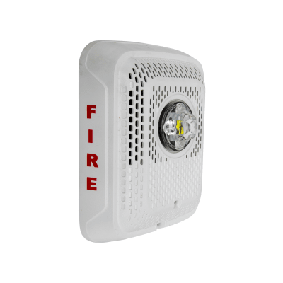 Bocina con Lámpara Estroboscópica, Montaje en Pared, Color Rojo, Nuevo Diseño Moderno y Elegante y Menor Consumo de Corriente