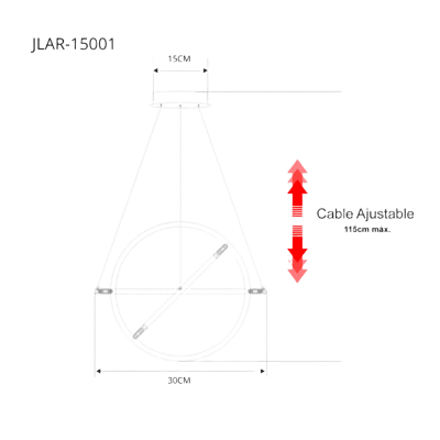 Lámpara De Techo LED 150W / Flujo Luminoso 12 000 Lm / Longitud de Cable Ajustable / Acabado Blanco / IP20 / Luz Blanca 6500K - Neutra 4000K - Cálida 2700K / Vida Útil 50 000 h / Interior Lámpara De Techo LED 150W / Flujo Luminoso 12 000 Lm / Longitud de Cable Ajustable / Acabado Blanco / IP20 / Luz Blanca 6500K - Neutra 4000K - Cálida 2700K / Vida Útil 50 000 h / Interior