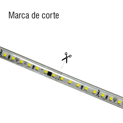 Manguera Led para uso Interior o Exterior / 50 m/ 127 V CA / T.C.C. 6500 K / Color Blanco.