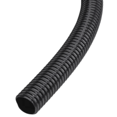 Manguera hermética flexible tipo PolyTuff no metálica, negra de 3/4", 100 pies. Uso comercial/industrial.