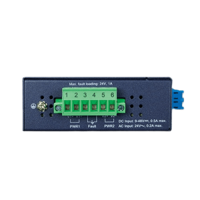 Switch Industrial Bypass de Fibra Optica Monomodo con Conector LC de 2 Canales