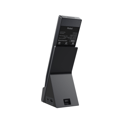 Teléfono IP Inalámbrico para Hotelería con Wi-Fi 6 Doble Banda, 6 Teclas DSS,Material Antibacterial