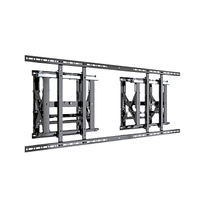 Soporte Estructural Modular para Pantallas | Altura Ajustable de 200 mm a 1600 mm | Ancho 600 mm | Profundidad 134 mm a 300 mm | Diseño Metálico| Compatible con Diferentes Tamaños de Pantallas |Soporta Formato Horizontal y Vertical.