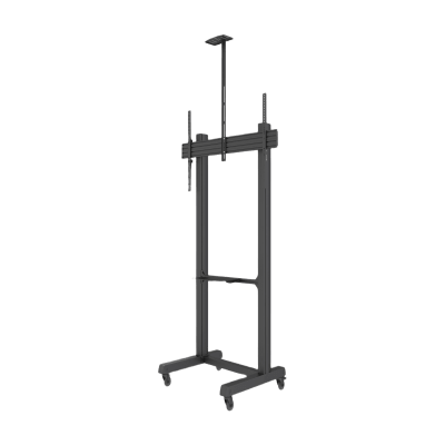 Montaje de Piso Móvil para Pantallas de 65 in a 100 in | vesa 100 x 100 hasta 1000 x 600 | carga maxima soportada 120kg| Fabricado en aluminio y acero