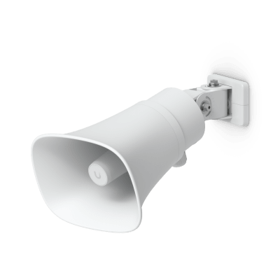 UniFi Protect AI Horn Speaker, Altavoz IP 120 dB, PoE+, Alerta AI Avanzada, Montaje Pared, Esquina y Poste, IP66