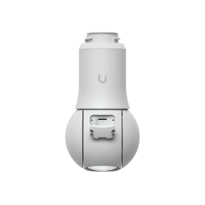 Cámara UniFi Protect PTZ AI Industrial Color Blanco, 4K (8MPX), Zoom Óptico 22x, Visión Nocturna IR 100 m, Reconocimiento Facial y Placas, Protección IP66, Movimiento 360°, PoE++
