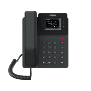 Teléfono IP empresarial para 4 líneas SIP con pantalla LCD de 2.4 pulgadas a color, Opus y conferencia de 6 vías, PoE.