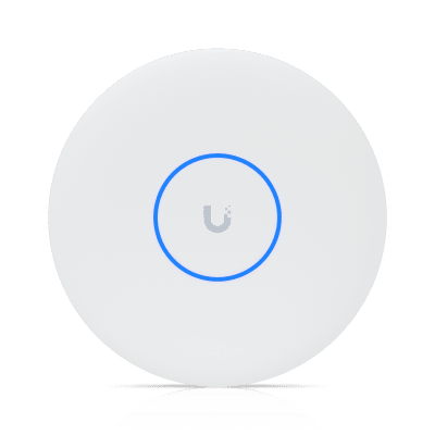 Punto de Acceso UniFi WiFi 7 Tri-banda 2.4/5/6 GHz / MU-MIMO 2x2 en cada banda / 1 puerto RJ45 10 GbE/ hasta 300 dispositivos / Montaje en Techo y Pared / PoE+