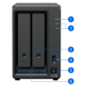 Servidor NAS de 2 Bahías (Expandible a 7 Bahías) / Hasta 126 TB / Servicio Nube Gratis (P2P) / Administración Remota y Respaldo Programado