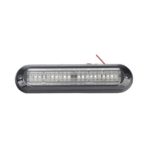 Luz Auxiliar Ultra Brillante IP67 de 18 LEDs, Color Rojo/Azul/Ambar, con mica transparente y bisel negro