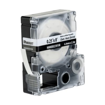 CASSETTE D ETIQUETAS CONTINUA TERMO CONTRACTIL .25 IN D/ANCHO X 2.4M D/LARGO