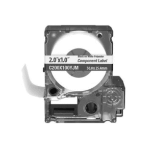 Casete de 140 Etiquetas Adhesivas, Para Identificación de Marcadores de Cable, Rack o Gabinetes, 50.8 x 25.4 mm, Color Blanco