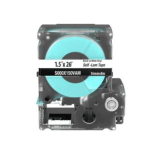 Casete de Etiquetas Autolaminadas de Cinta Continua, de 26 (1 in) mm de Ancho, 7.9 m de Largo, Para Cables Cat. 5e/6, Color Blanco