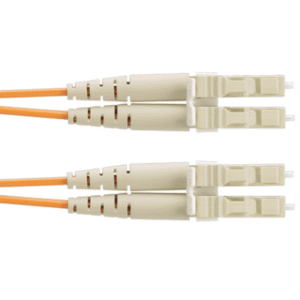 Jumper de Fibra Optica Multimodo 62.5/125 OM1, LC-LC Duplex, OFNR (Riser), Color Naranja, 2 Metros