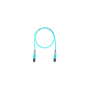 Jumper de Fibra Optica Multimodo 50/125 OM4, LC-LC Duplex, LSZH, Color Aqua, 3 Metros