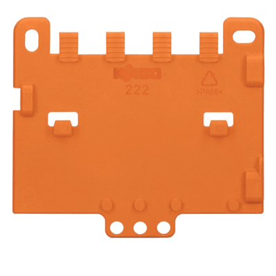 Placa de Retención para Soporte de Montaje / Series 221 o 222 / Ajuste DIN-35 / Datos Mecánicos y Materiales Incluidos