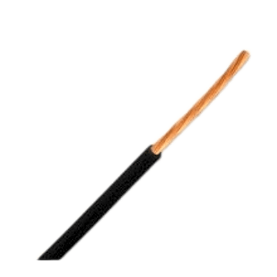 Bobina de 1,000 pies de Cable Automotriz / Calibre 18 color negro / Cobre Desnudo Trenzado 16/30 / Aislamiento XLPE / Voltaje 50V / Rango Temperatura 51°C-125°C / Cumple Especificaciones Ford y Chrysler