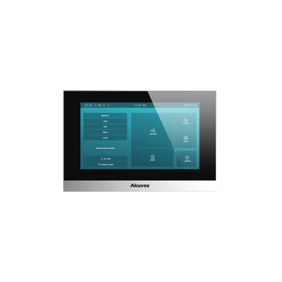 Monitor Color Negro Linux / Pantalla Touch de 7 Pulgadas / SIP / POE / WIFI / Compatible con Frentes de Calle Akuvox Monitor Color Negro Linux / Pantalla Touch de 7 Pulgadas / SIP / POE / WIFI / Compatible con Frentes de Calle Akuvox