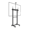 Montaje de Piso Móvil para Pantallas de 65 in a 100 in | vesa 100 x 100 hasta 1000 x 600 | carga maxima soportada 120kg| Fabricado en aluminio y acero
