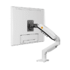 Brazo Ajustable para Monitor Ergonómico / Compatible con Monitores de 17" - 30" / Capacidad de Peso hasta 9 kg / Rotación 360° / Inclinación +85° a -30° / Giro 180° / Ajuste de Resorte de Gas / Color Blanco
