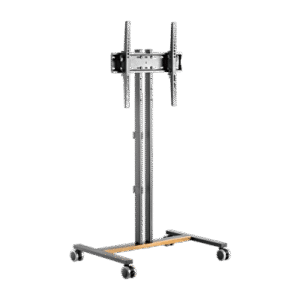 Soporte Móvil para Pantalla | Compatibilidad VESA 200x200 hasta 600x400 / Ruedas con Frenos / Ajuste de Altura y Ángulo / Soporte para TV de hasta 55 Pulgadas / Capacidad de Peso 35 kg