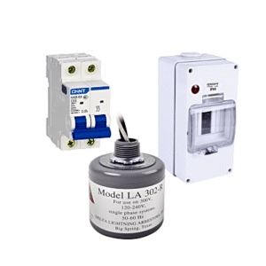 Kit de Centro de Carga Para Corriente Alterna, Breaker de hasta 400 Vca de 63 A con Supresor de Picos Transitorios. Kit de Centro de Carga Para Corriente Alterna, Breaker de hasta 400 Vca de 63 A con Supresor de Picos Transitorios.