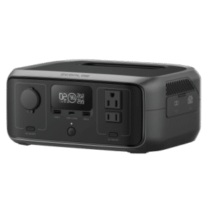 EcoFlow River 3 | Estación de Energía Portátil 245Wh Litio LFP / 2 AC 300 W (Max. 550W) / 1 USB-C 100W / 2 USB -A 12W / Cargador de Coche 8A a 12 o 24V / Conectividad WiFi y Bluetooth (App) / Carga Solar 110W Max.
