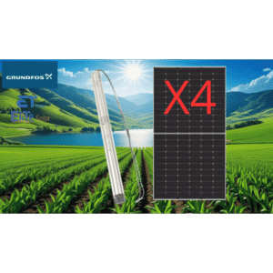 Kit De Bombeo Solar/ Bomba 1.4Kw / 4 Módulos Solares 610w