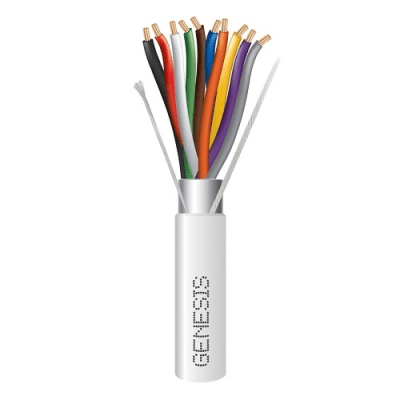 Bobina de 305 Metros / Cable de Cobre / 10 x 18 AWG / Plenum / Color Blanco / Blindado / Para Aplicaciones de Alarmas de Intrusión / Control de Acceso / Automatización / Interfonos y Tv Porteros
