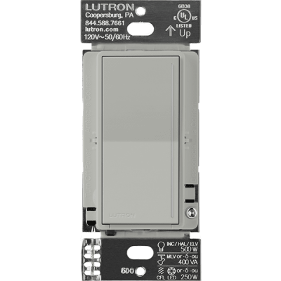 (RadioRa3) )Atenuador (dimmer) Auxiliar de pared, compañero de atenuadores multilocación. Usar en 3 vías o escalera. (RadioRa3) )Atenuador (dimmer) Auxiliar de pared, compañero de atenuadores multilocación. Usar en 3 vías o escalera.