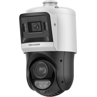[TandemVu] Domo PTZ IP 4 Megapixel con Cámara Fija 4 Megapixel / 25X Zoom / 100 mts IR / IP66 / ACUSENSE / PoE+ / Entrada-Salida de Audio y Alarma / Ultra Baja Iluminación / Micro SD