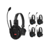 Kit de 5 Intercomunicador Inalámbrico TXtalk Pro / Antenas Externas / Rango 500m / Hasta 13 Unidades Conectadas / Auricular Monoaural / Batería 1050mAh / ABS Ligero y Cuero Suave