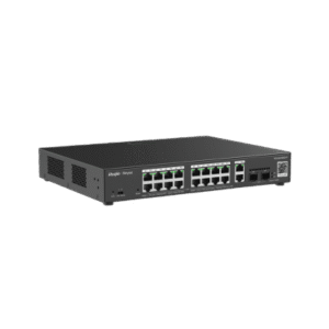 Switch L2 Administrable PoE con 16 puertos Gigabit PoE 802.3af/at + 2 SFP para fibra 1Gb, gestión gratuita desde la nube, 240w Switch L2 Administrable PoE con 16 puertos Gigabit PoE 802.3af/at + 2 SFP para fibra 1Gb, gestión gratuita desde la nube, 240w