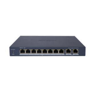 Switch Gigabit PoE+ / Administrable / 8 Puertos Gigabit PoE+ / 2 Puertos Gigabit / Configuración Nube Hik-Partner Pro / Modo Extendido hasta 300 Metros / 110 W