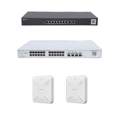 Solución Completa de Red para hasta 350 Clientes y hasta 4 servicios de Internet., Ideal para Iniciar un Proyecto de Hotelería u Oficina